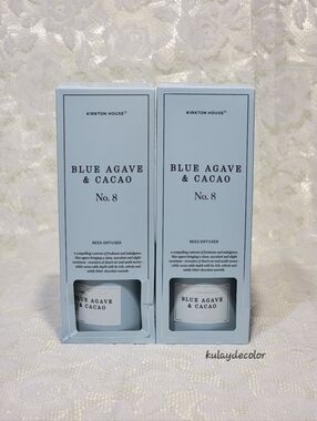 Set of 2 Kirkton House Blue Agave & Cacao No. 8 Reed Diffuser - 3.4 Fl oz.